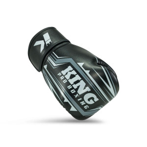 Gants de Boxe King Pro Boxing | Noir/Gris | Spartan Series