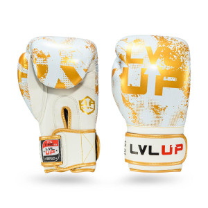 Gants de Boxe LVL UP | Blanc/Or | Stadium 2
