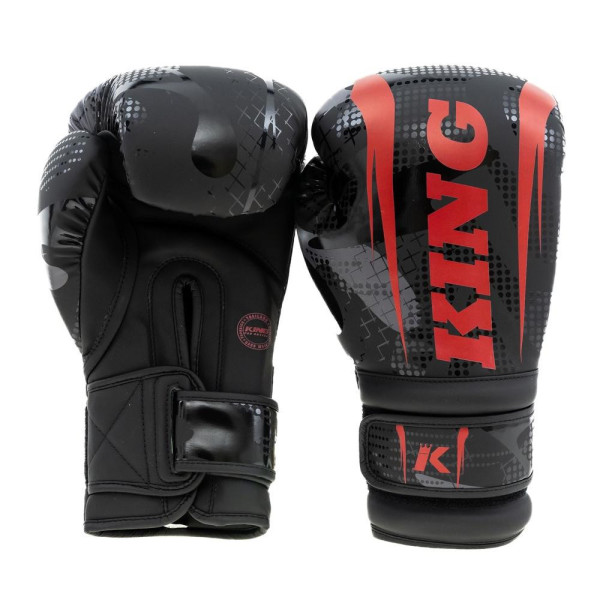 Gants de Boxe King Pro Boxing | Noir et Rouge | Shogun Series
