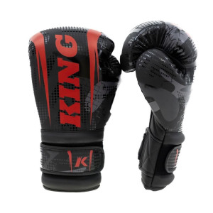 Gants de Boxe King Pro Boxing | Noir et Rouge | Shogun Series