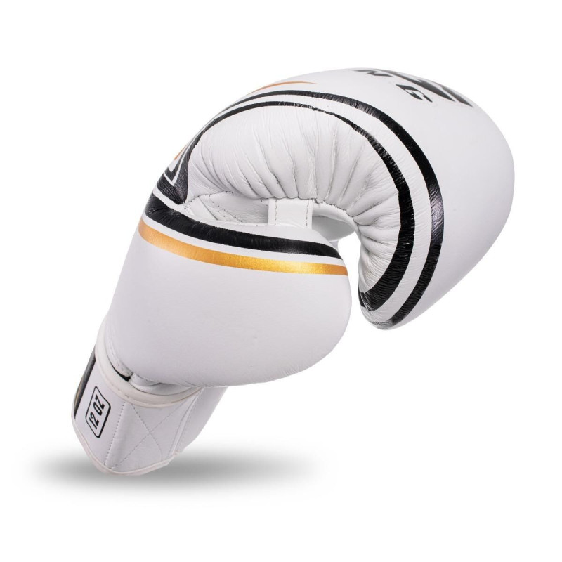 Gants de Boxe King Pro Boxing | Noir/Blanc/Or | Thor Series