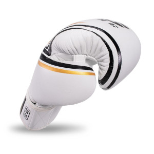Gants de Boxe King Pro Boxing | Noir/Blanc/Or | Thor Series
