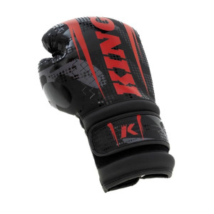 Gants de Boxe King Pro Boxing | Noir et Rouge | Shogun Series