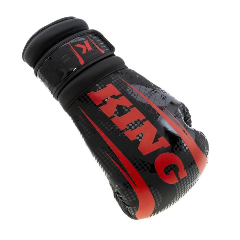 Gants de Boxe King Pro Boxing | Noir et Rouge | Shogun Series