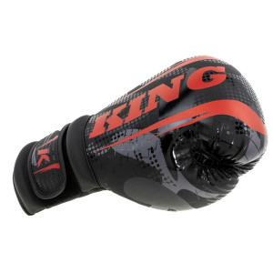 Gants de Boxe King Pro Boxing | Noir et Rouge | Shogun Series