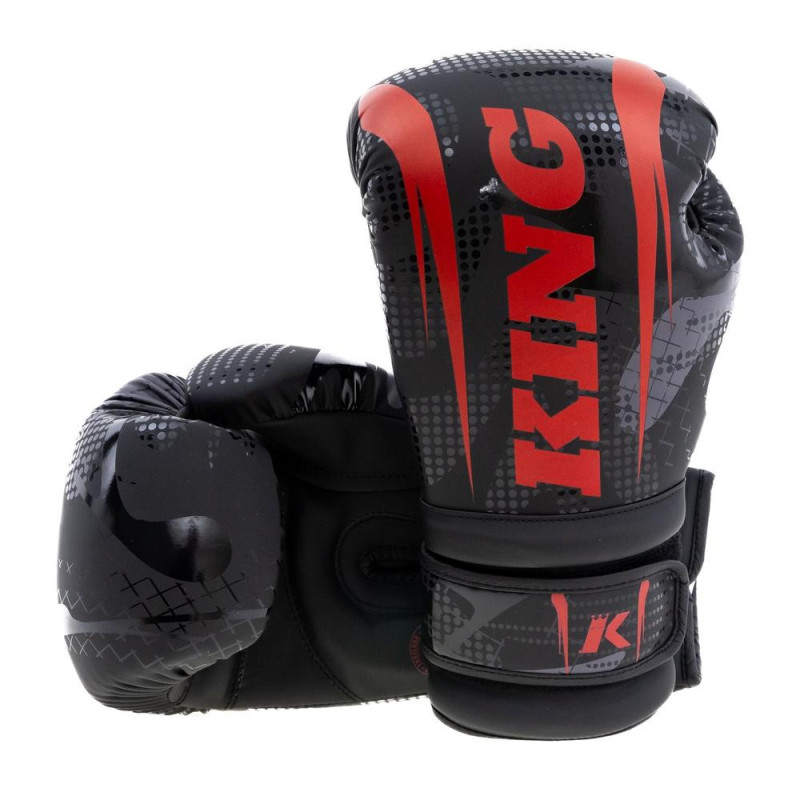Gants de Boxe King Pro Boxing | Noir et Rouge | Shogun Series