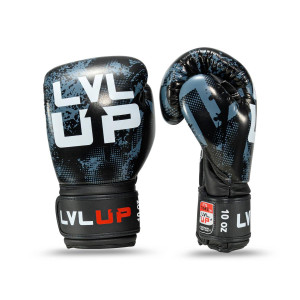 Gants de Boxe LVL UP | Noir/Gris | Stadium