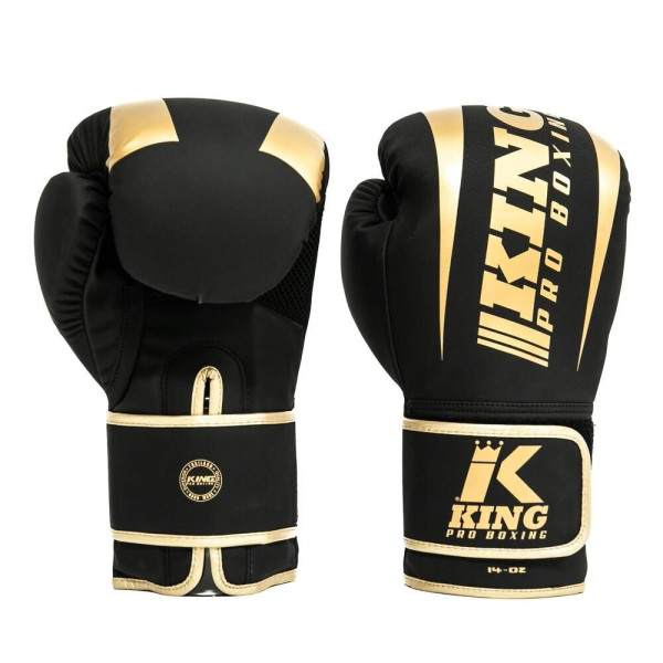 Gants de Boxe KING PRO BOXING | Noir/Or | REVO