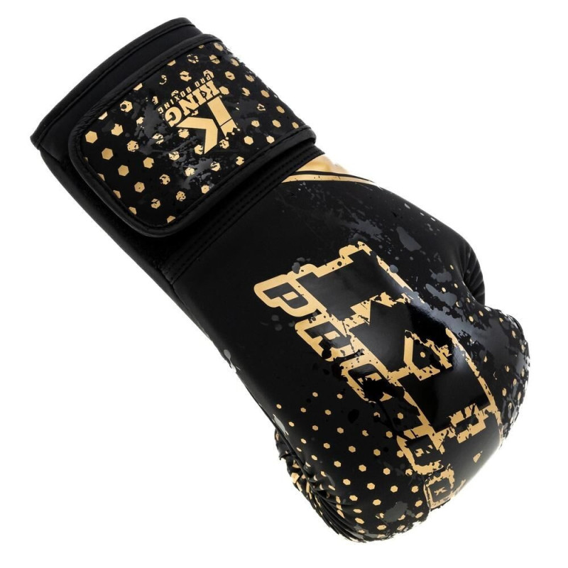 Gants de Boxe King Pro Boxing | Noir/Or | Hexagon Series | Enfant