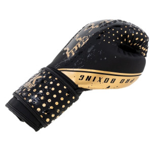 Gants de Boxe King Pro Boxing | Noir/Or | Hexagon Series | Enfant