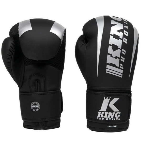 Gants de Boxe KING PRO BOXING | Noir/Argent | REVO