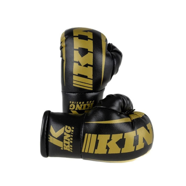 Gants de Boxe Miniatures KING PRO BOXING | Noir/Or | REVO Series