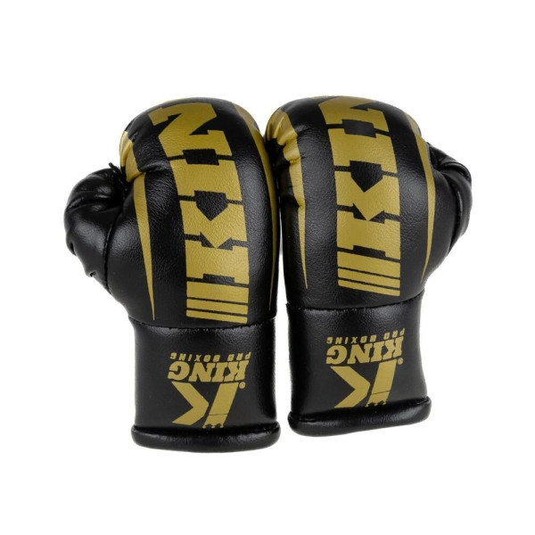 Gants de Boxe Miniatures KING PRO BOXING | Noir/Or | REVO Series