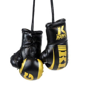 Gants de Boxe Miniatures KING PRO BOXING | Noir/Or | REVO Series