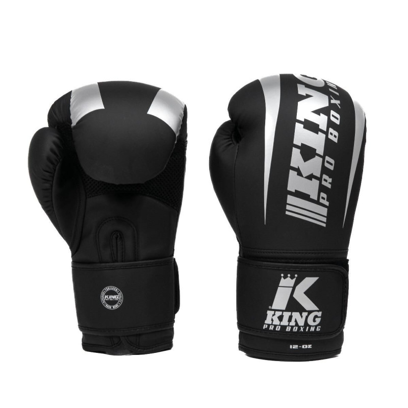 Gants de Boxe KING PRO BOXING | Noir/Argent | REVO