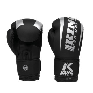Gants de Boxe KING PRO BOXING | Noir/Argent | REVO