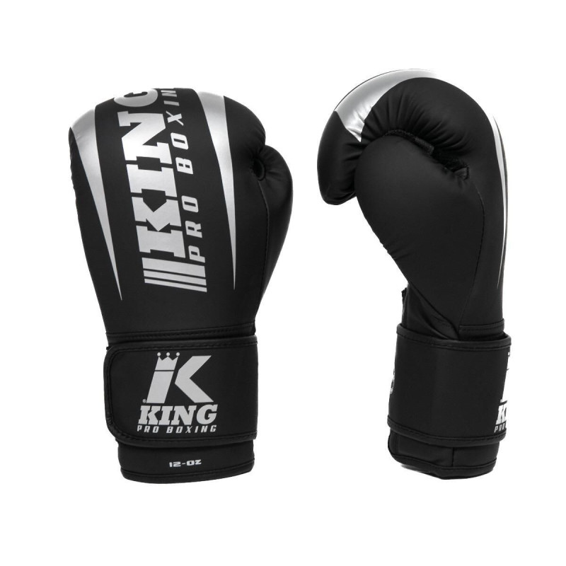 Gants de Boxe KING PRO BOXING | Noir/Argent | REVO