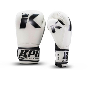 Gants de Boxe King Pro Boxing | Noir et Blanc | KPB