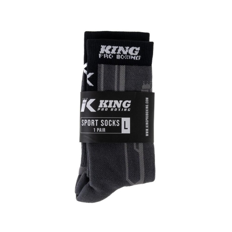 Chaussettes de Boxe KING PRO BOXING | Gris/Noir | Apex Pro