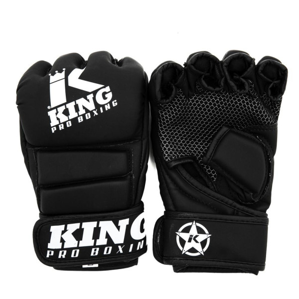 Gants MMA King Pro Boxing | Noir et Blanc | Pro MMA Gloves