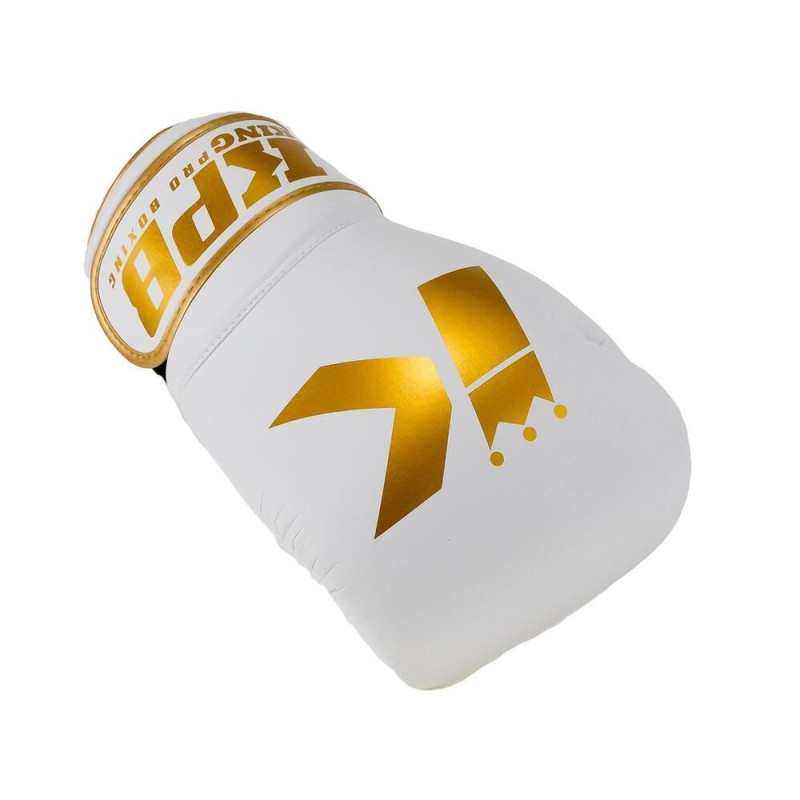 Gants de Boxe King Pro Boxing | Blanc et Or | KPB
