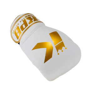 Gants de Boxe King Pro Boxing | Blanc et Or | KPB