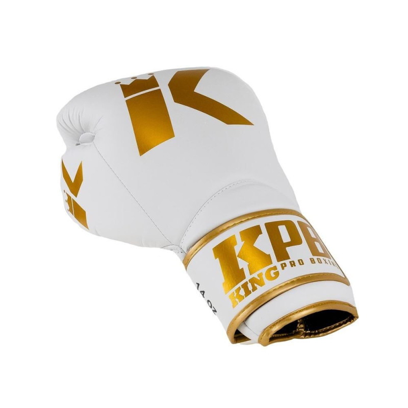 Gants de Boxe King Pro Boxing | Blanc et Or | KPB