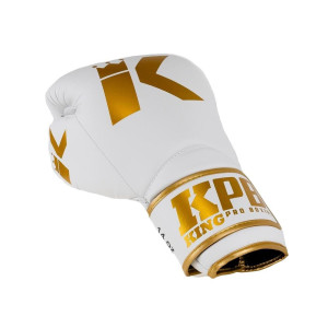 Gants de Boxe King Pro Boxing | Blanc et Or | KPB
