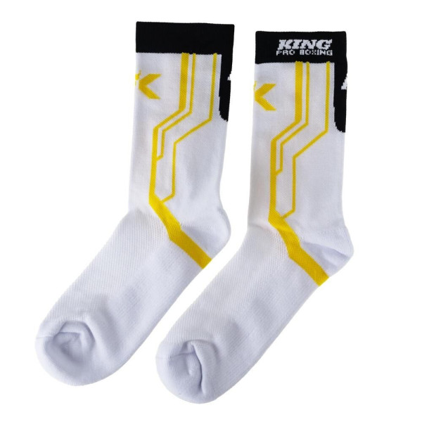 Chaussettes de Boxe KING PRO BOXING | Blanc/Jaune/Noir | Apex Pro