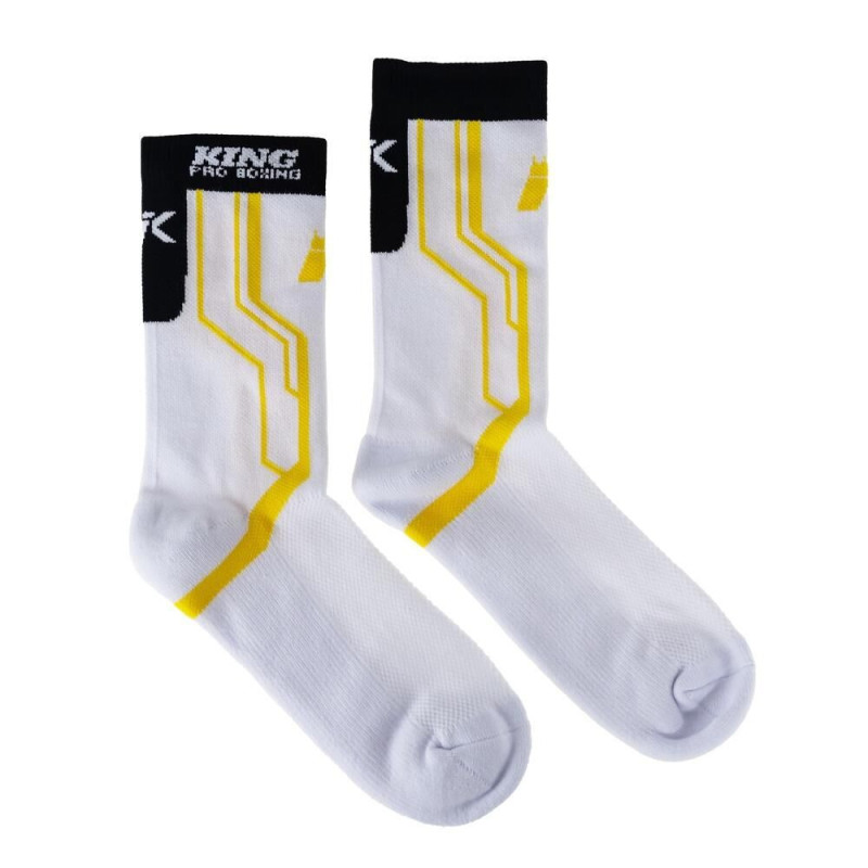 Chaussettes de Boxe KING PRO BOXING | Blanc/Jaune/Noir | Apex Pro