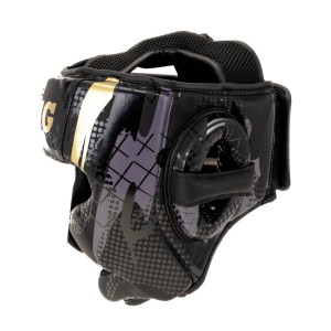 Casque de Boxe King Pro Boxing | Noir/Gris/Or | Shogun Series