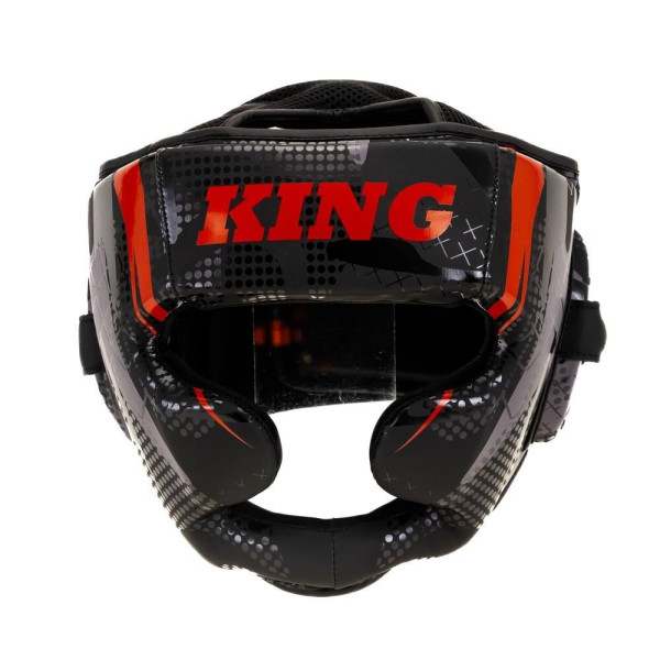 Casque de Boxe King Pro Boxing | Noir/Rouge | Shogun Series