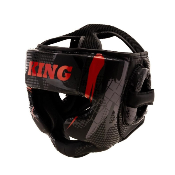 Casque de Boxe King Pro Boxing | Noir/Rouge | Shogun Series