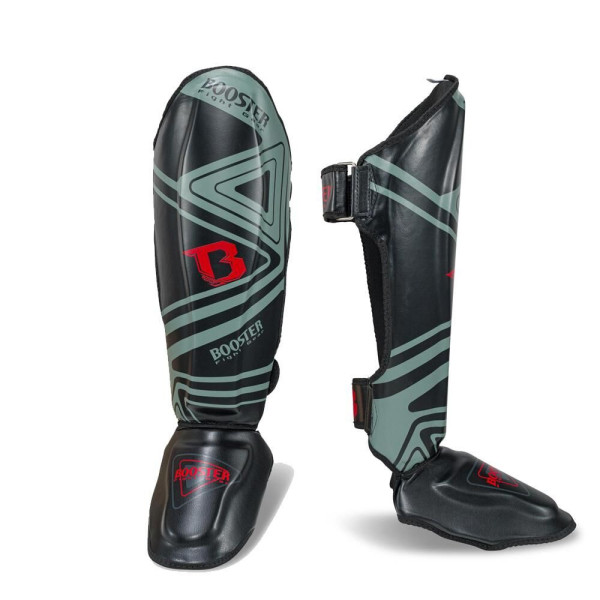 Protège-tibias Booster Fight Gear | Noir/Vert | V10 Series