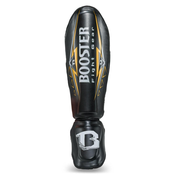 Protège-tibias Booster Fight Gear | Noir/Or/Blanc | Warrior Series