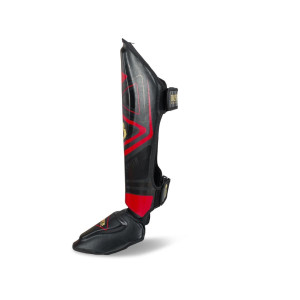 Protège-tibias Booster Fight Gear | Noir/Rouge | V10 Series