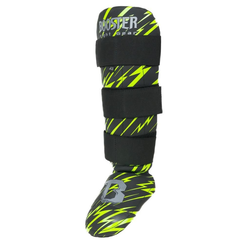 Protège-tibias Booster Fight Gear | Noir/Jaune | Youth Combat Series