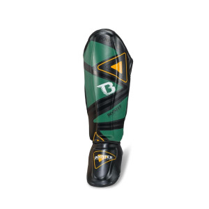 Protège-tibias Booster Fight Gear | Noir/Vert/Orange | V10 Series