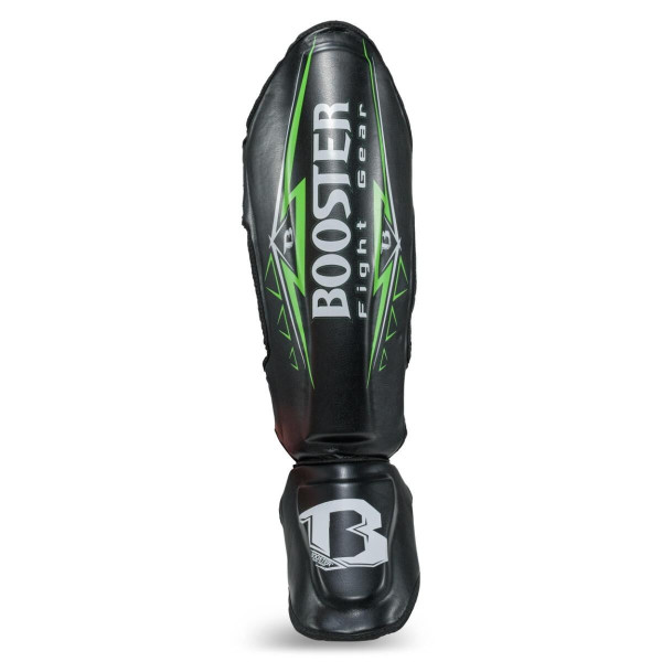 Protège-tibias Booster Fightgear | Noir/Vert/Blanc | Warrior Series