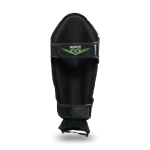 Protège-tibias Booster Fightgear | Noir/Vert/Blanc | Warrior Series