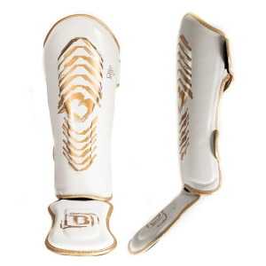 Protège-tibias BOOSTER FIGHT GEAR | Blanc/Or | SG Youth Elite V2
