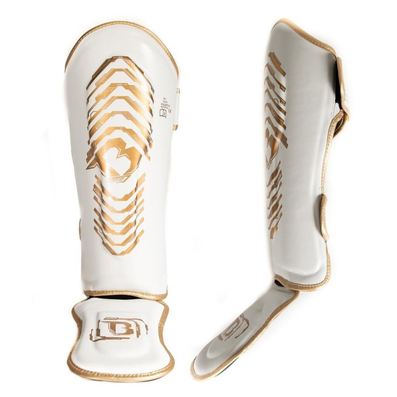 Protège-tibias BOOSTER FIGHT GEAR | Blanc/Or | SG Youth Elite V2