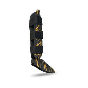 Protège-tibias Booster Fight Gear | Noir/Orange | Combat Series | Jeunesse