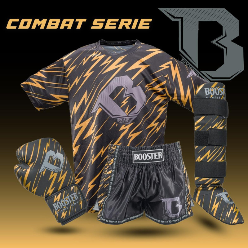 Protège-tibias Booster Fight Gear Enfant | Noir/Orange