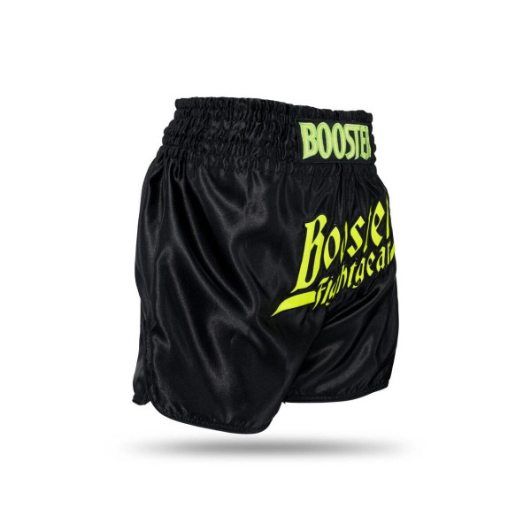Short Muay Thai Booster Fight Gear | Black/Yellow | BFG Thunder