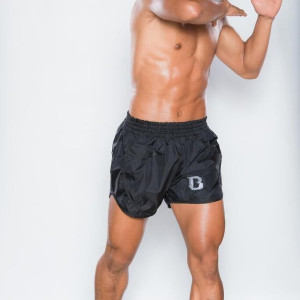 Short Muay Thai Booster Fight Gear | Black | BFG Retyro Hybrid