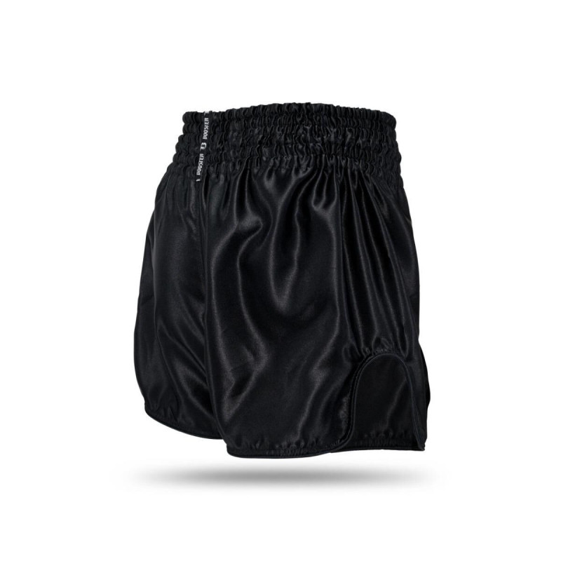 Short Muay Thai Booster Fight Gear | Black/Yellow | BFG Thunder