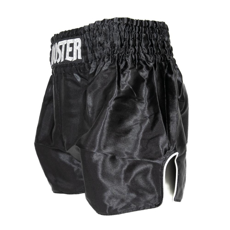 Short Muay Thai Booster Fight Gear | Black | TBT Plain V2