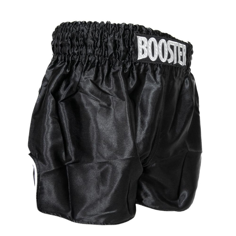 Short Muay Thai Booster Fight Gear | Black | TBT Plain V2