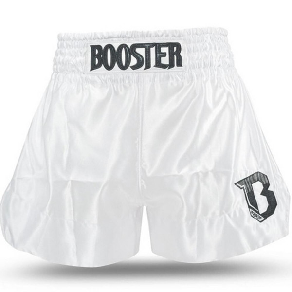 Short Muay Thai Booster Fight Gear | White/Black | TBT Core
